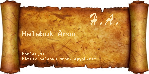 Halabuk Áron névjegykártya